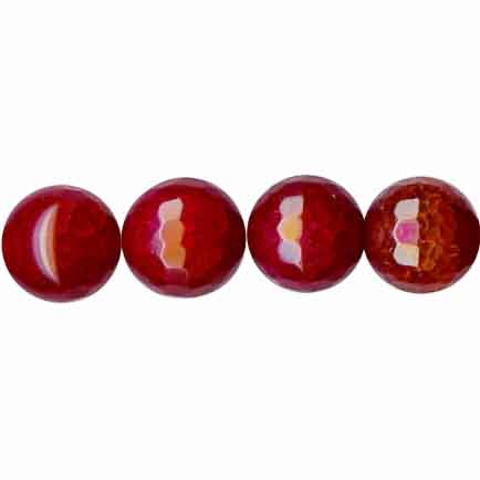 FIRE AGATE RED 14MM FACETED